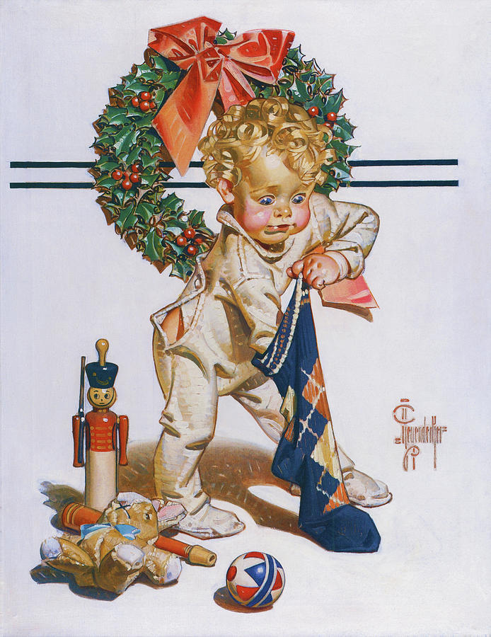 Santa Claus Painting - First Christmas - Digital Remastered Edition by Joseph Christian Leyendecker