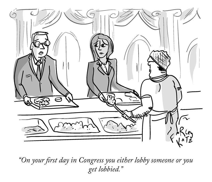 First Day in Congress Drawing by Farley Katz
