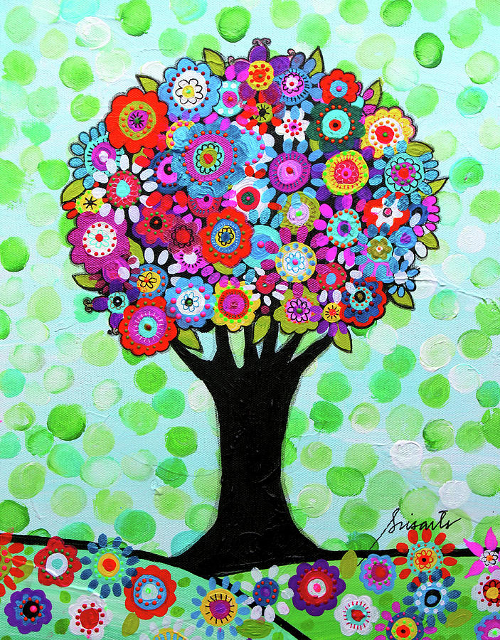 Flower Painting - First Day Of Spring by Prisarts