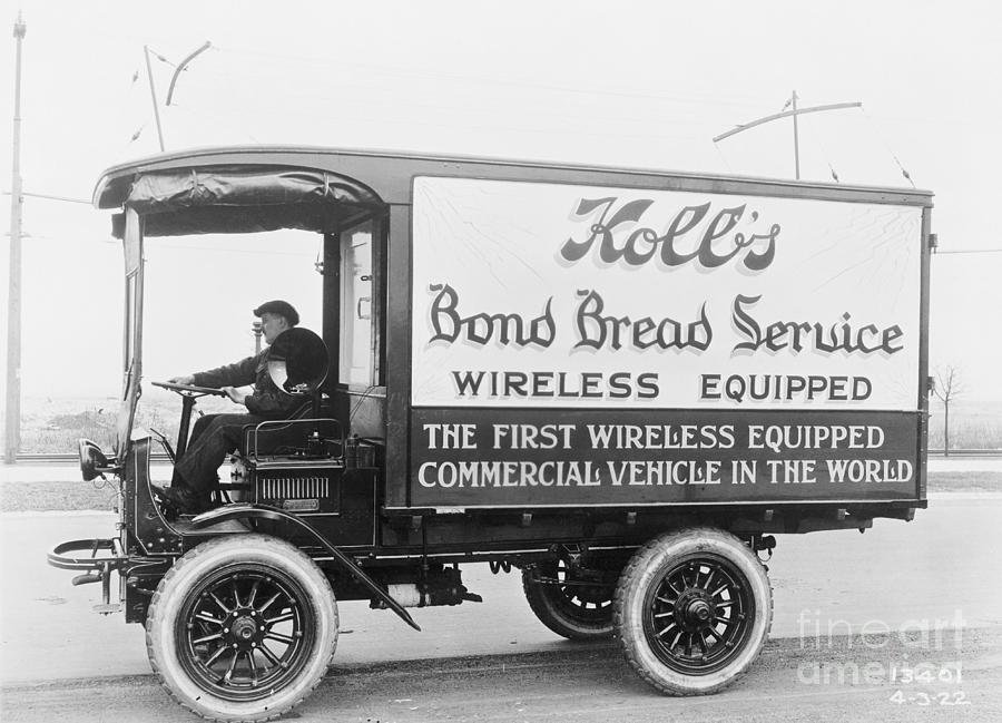 First Delivery Trucks With Wireless Photograph by Bettmann