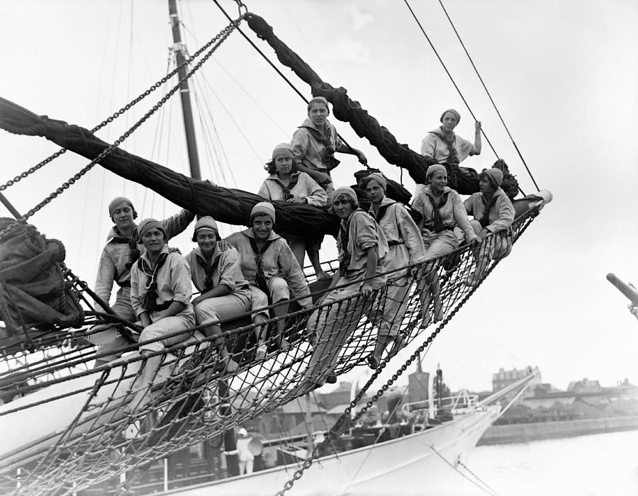 First Female School Ship Photograph by Keystone-france