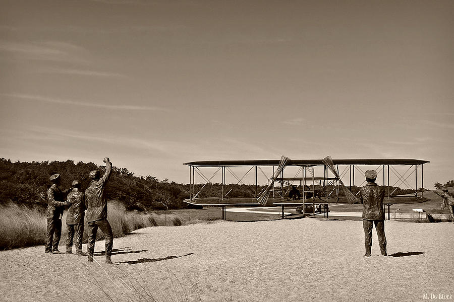 Wright Photograph - First Flight of the Wright Brothers by Marilyn DeBlock
