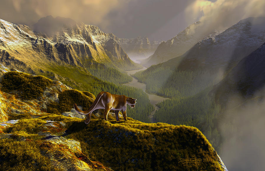 Mountain Valley Digital Art - First Interlude by Dieter Carlton