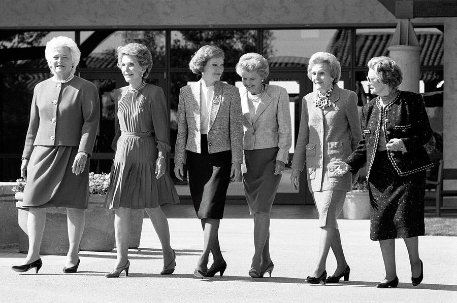 First Ladies Attend Reagan Library Photograph by David Hume Kennerly