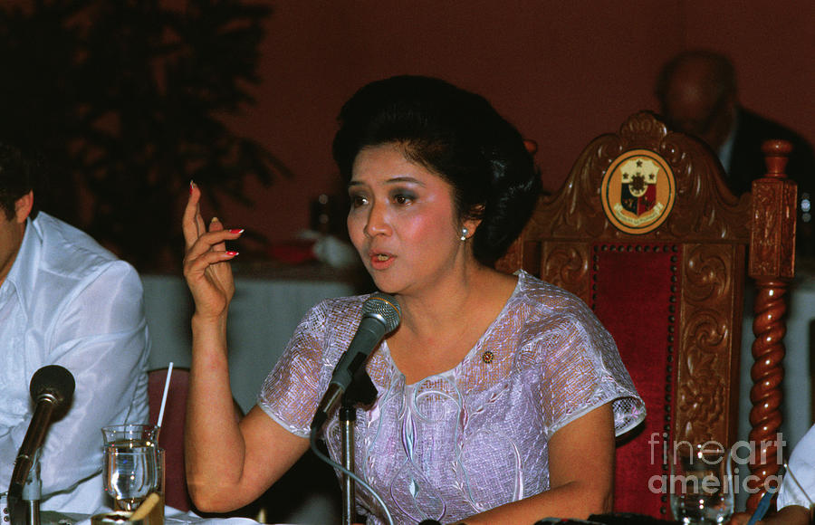 First Lady Imelda Marcos Speaking At Photograph by Bettmann