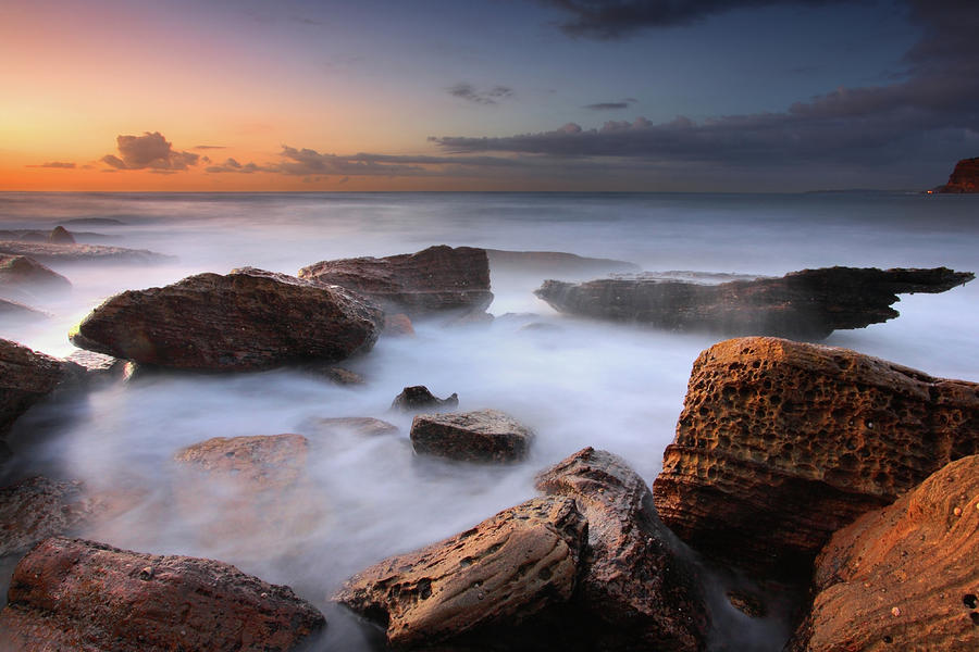 First Light - Bungan Beach, Sydney Photograph by Yury Prokopenko