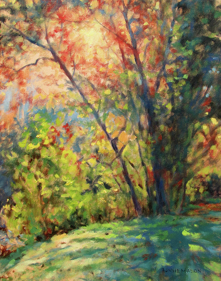 First Light - Morning Walk at Sunrise Painting by Bonnie Mason