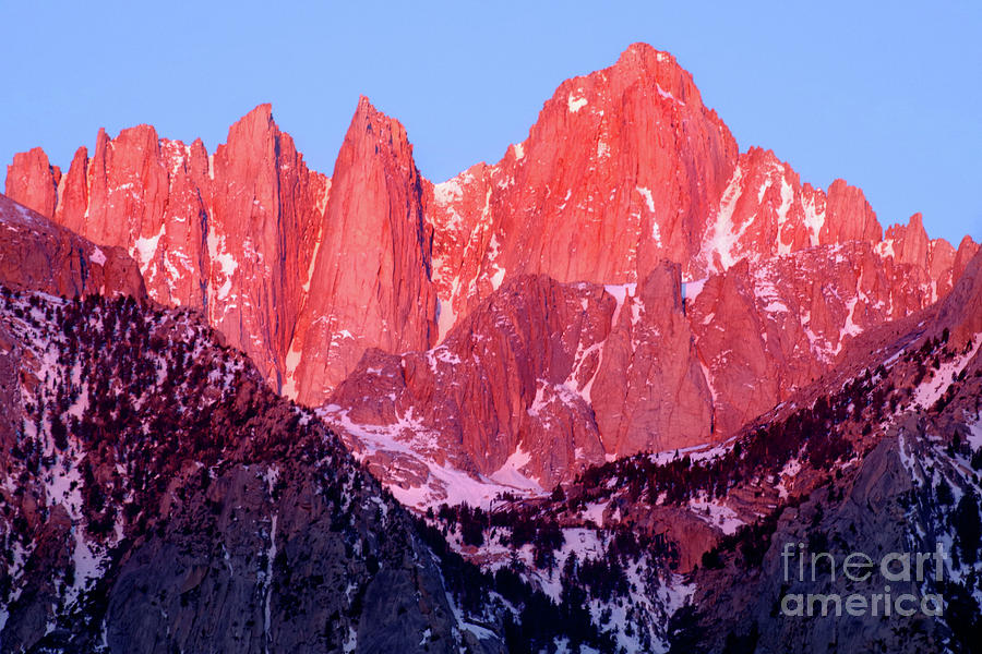 First Light, Mount Whitney Photograph by Douglas Taylor