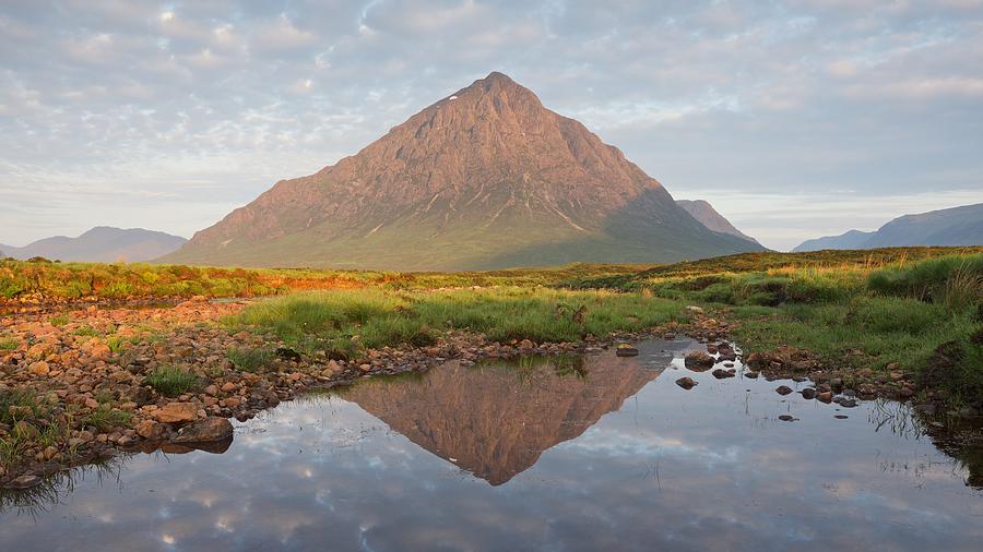 First Light on Buachaille Etive Mor Photograph by Stephen Taylor