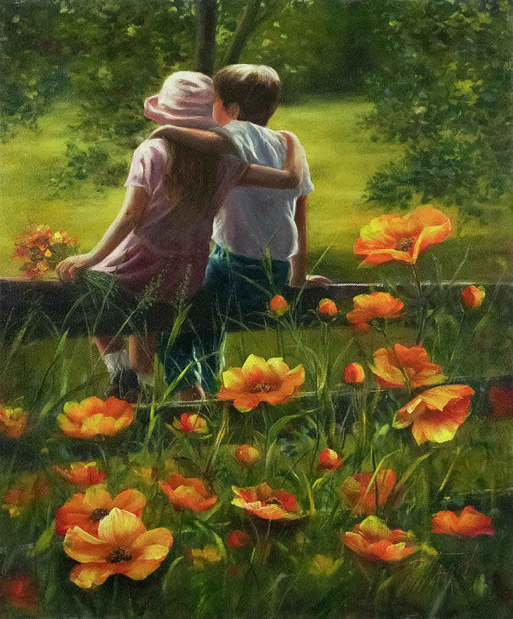 First Love Painting by Lynne Pittard