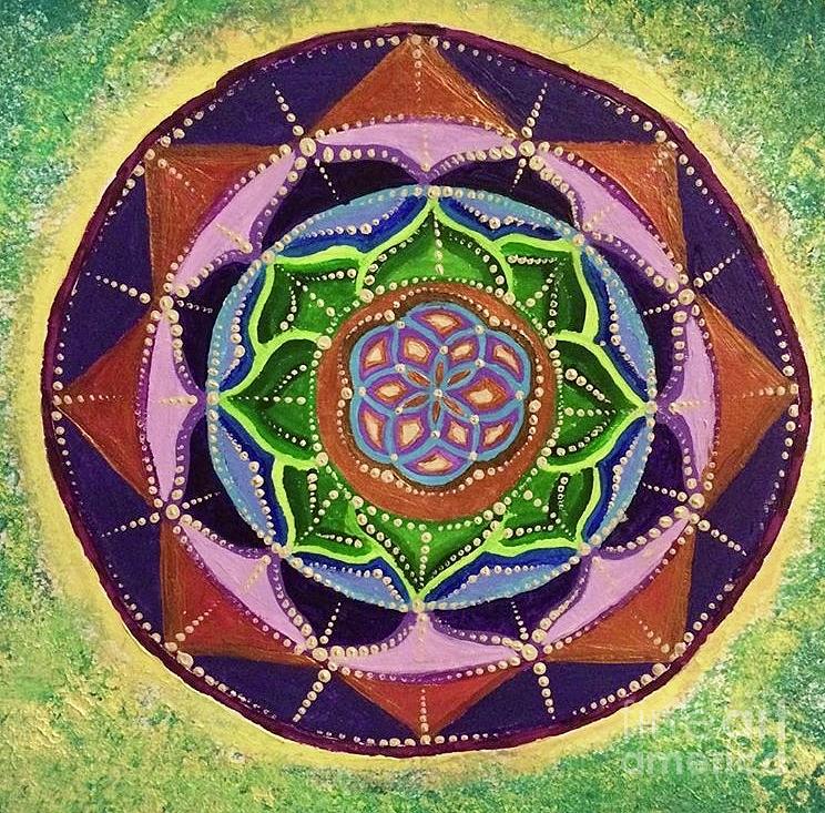 Mandala Painting - First Mandala by Kevin Repple