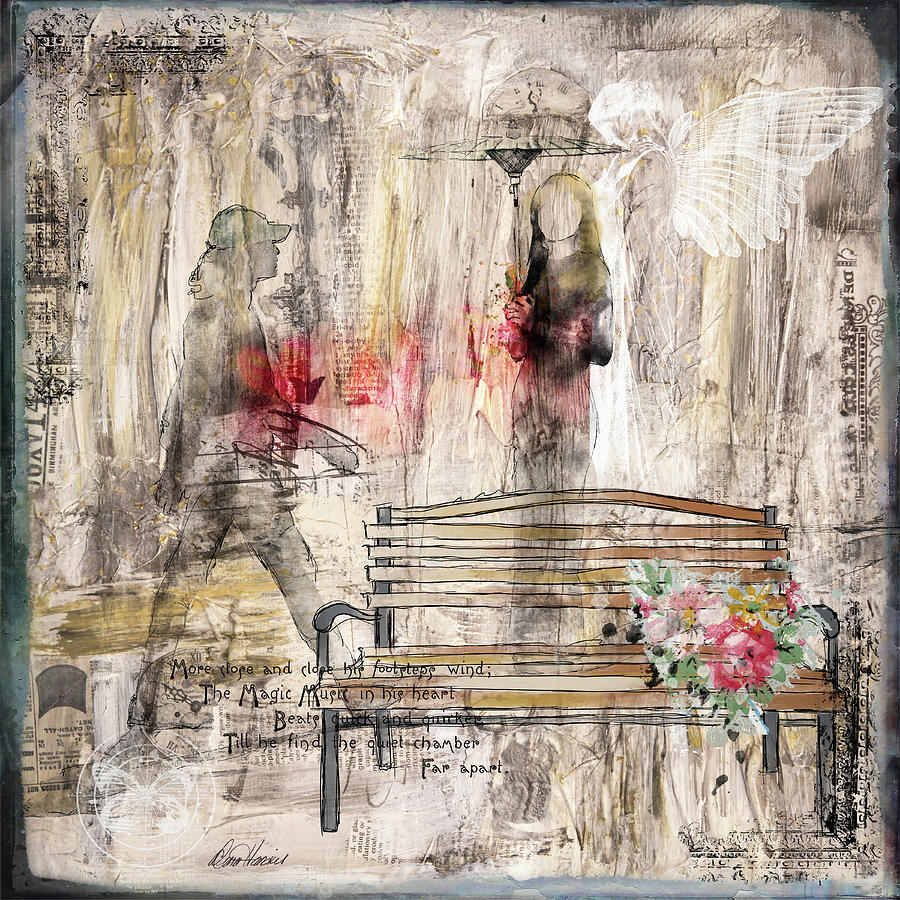 First Meeting Mixed Media by Diana Haronis