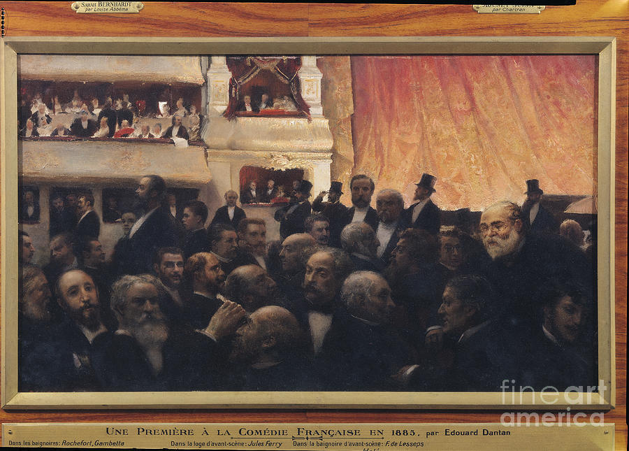 Box Painting - First Night At The Comedie Francaise In 1885 by Edouard-joseph Dantan