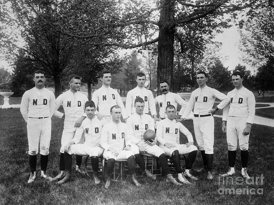 University Photograph - First Notre Dame Football Team by Bettmann