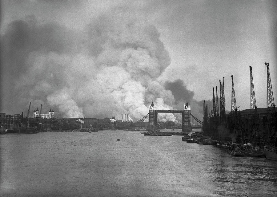 First Raid Of The Blitz Photograph by Keystone