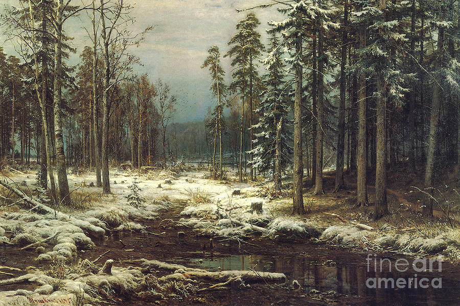 First Snow 1875 Drawing by Heritage Images