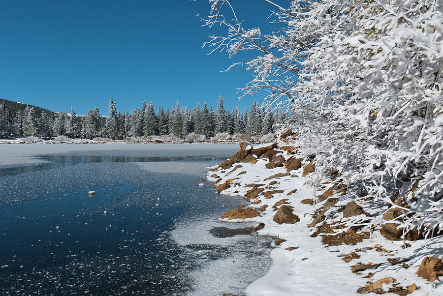 First Snow at Echo Lake Photograph by Cascade Colors
