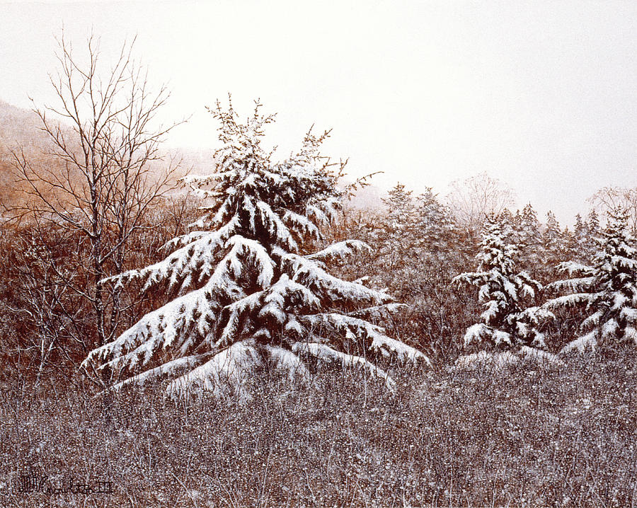 First Snow Painting by David Knowlton