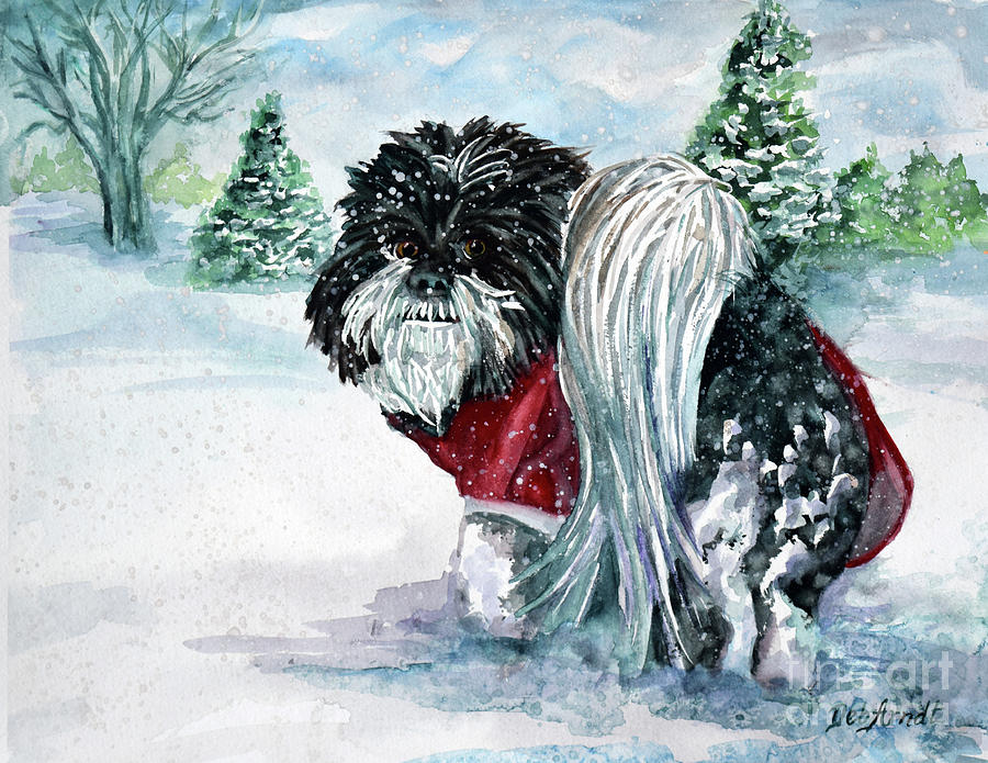 First Snow Painting by Deb Arndt