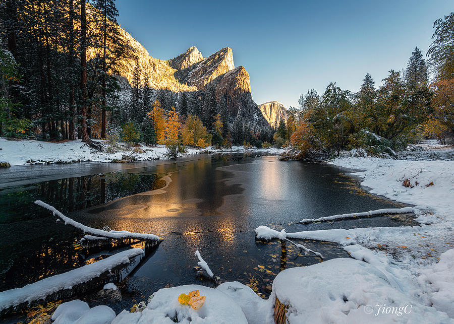 Landscape Photograph - First Snow by Jiong Chen
