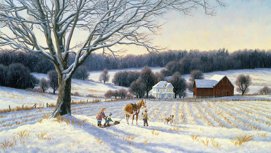 First Snow Painting by Randy Van Beek - Pixels