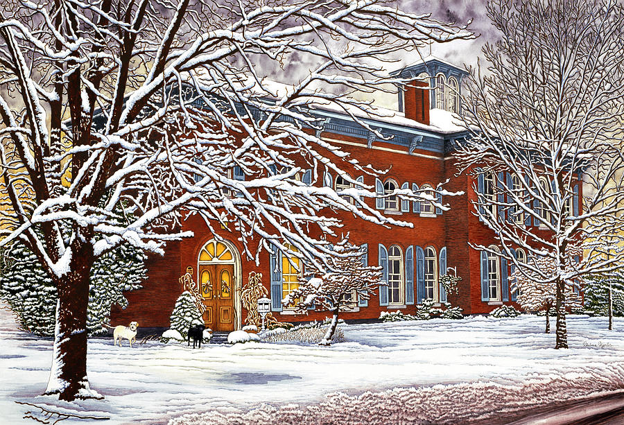 First Snow Painting by Thelma Winter