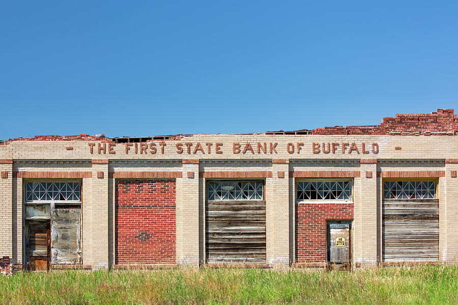 First State Bank of Buffalo Photograph by Todd Klassy