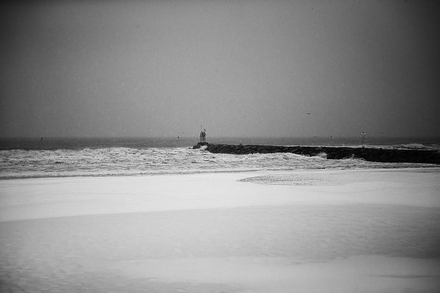 First Street Jetty in the Snow Photograph by Pete Federico First Street Jetty in the Snow Photograph by Pete Federico