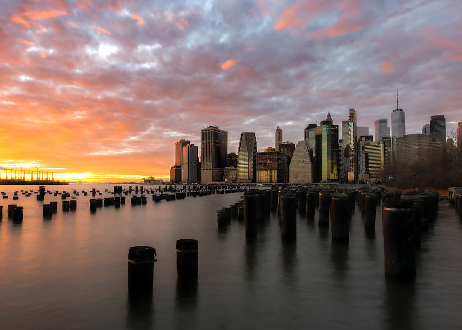 First Sunset In New York Skyline In 2023 Photograph by Ken Liang