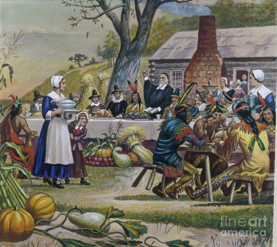 First Thanksgiving Photograph by Bettmann