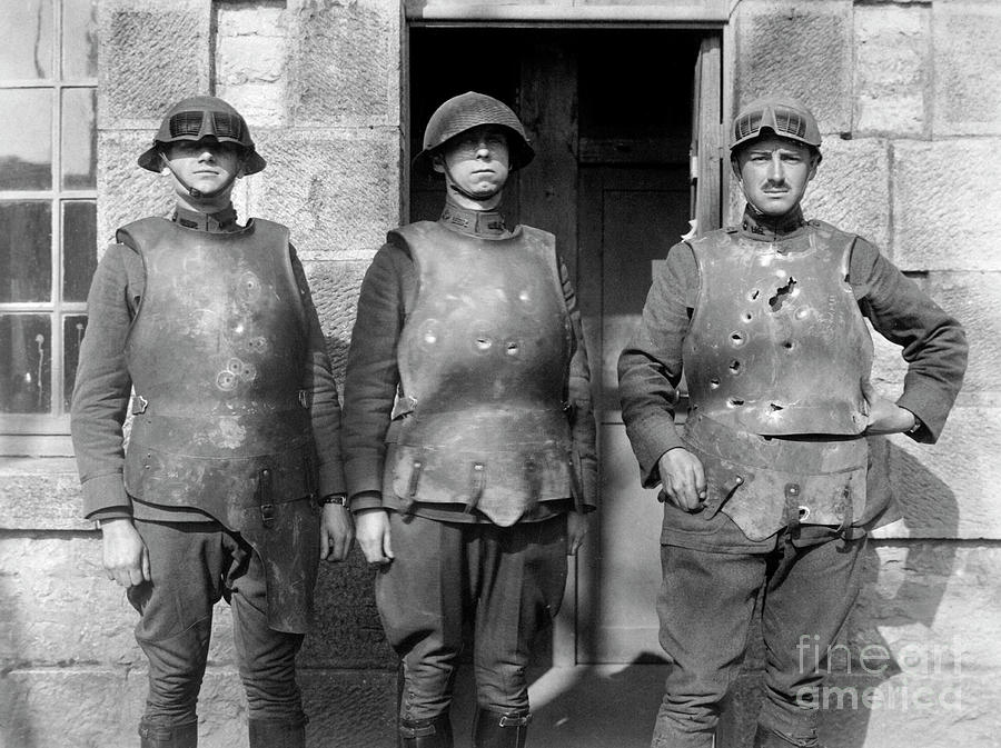 First World War Body Armour Tests Photograph by Us Army/science Photo  Library