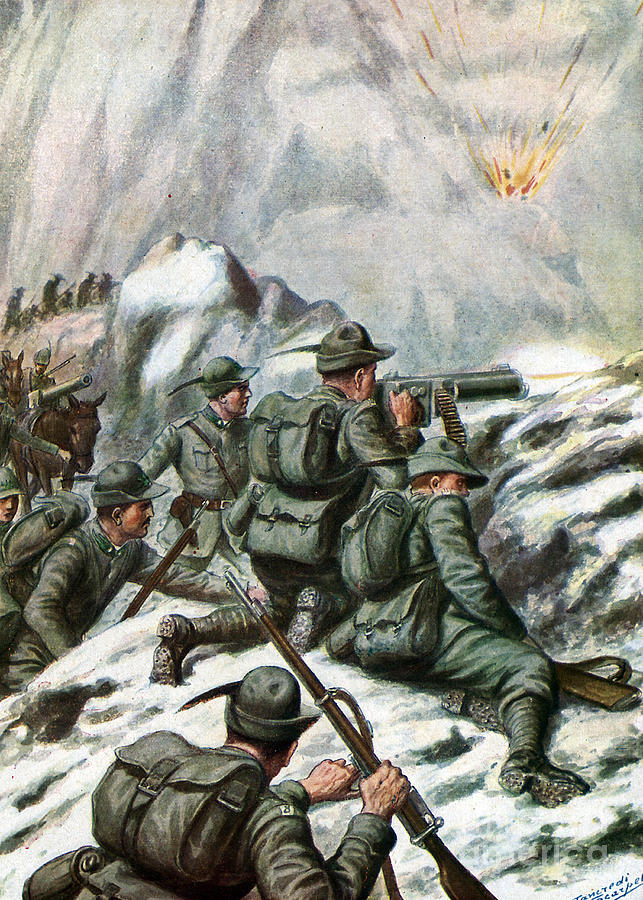 First World War: Italian Mountain Troops Alpini Illustration By ...