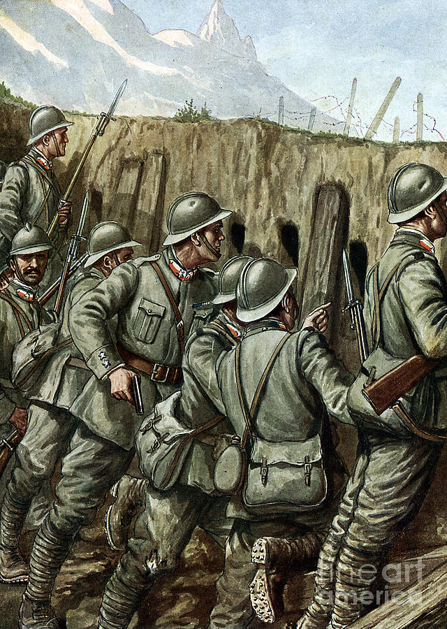 First World War: “” Soldiers Of The Italian Army In The Trenches, 1916 ...