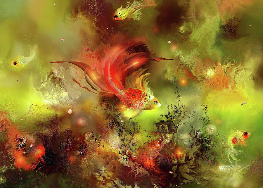 Abstract Digital Art - Fish 8 by Natalia Rudzina