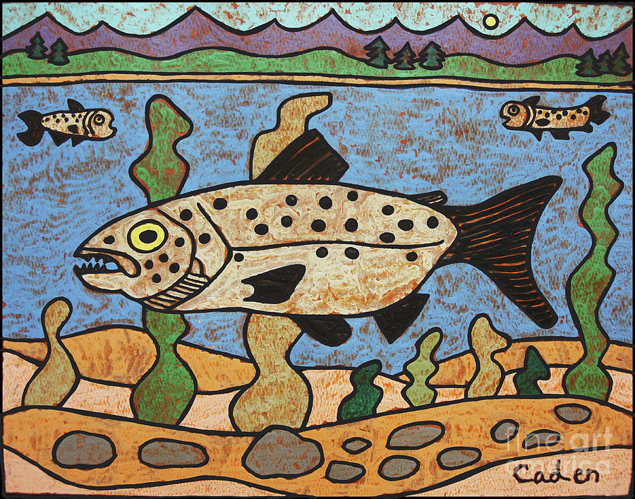 Cadens Fish Painting by Amy E Fraser