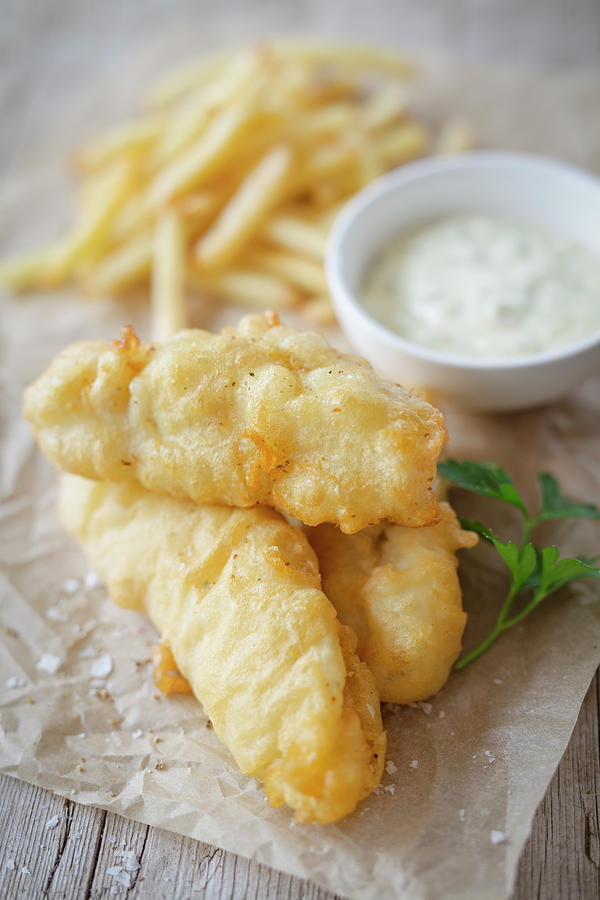 Fish And Chips With Remoulade Photograph by Jan Wischnewski