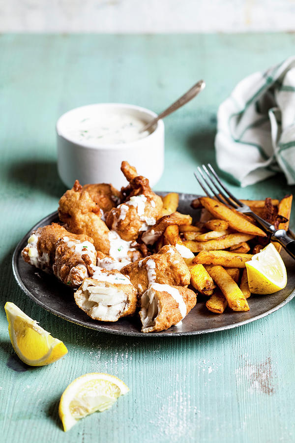 Fish And Chips With Tartare Sauce Photograph by Susan Brooks-dammann ...