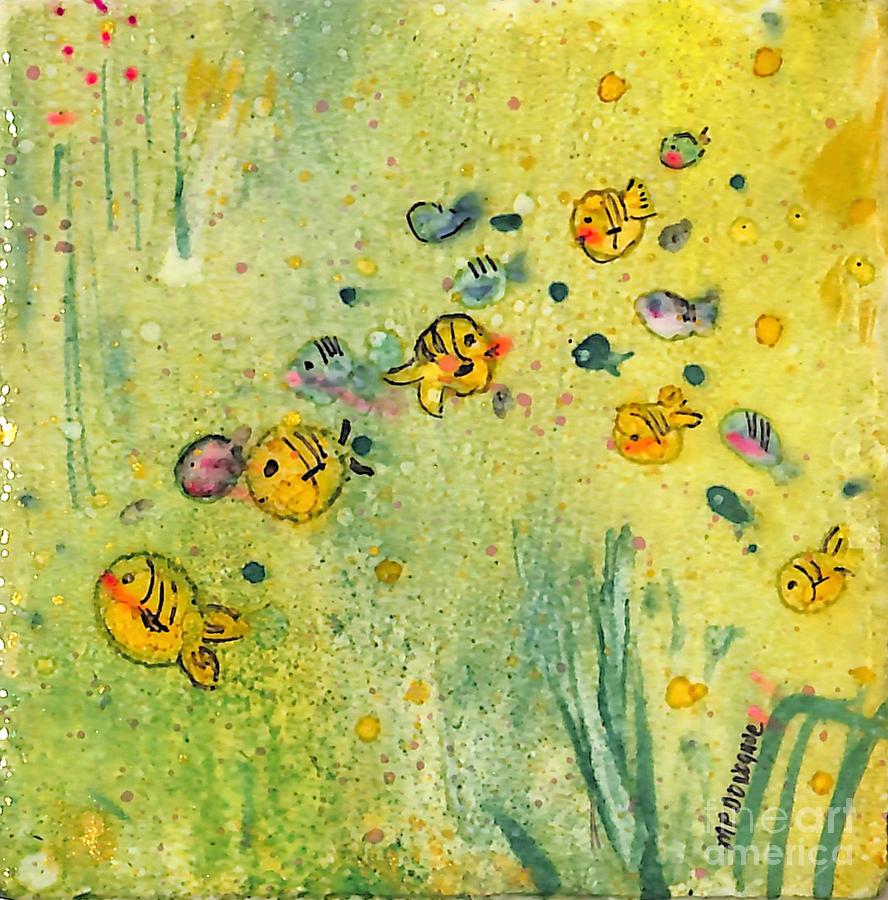 Fish Farm 4 Painting by Patty Donoghue