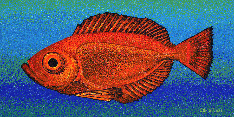 Fish Painting - Fish, Hawaiian Big Eye by Craig Allen Lawver Fish Painting - Fish, Hawaiian Big Eye by Craig Allen Lawver