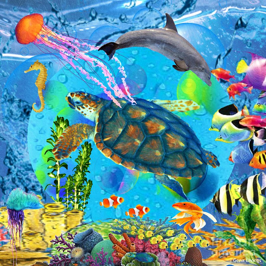 Fish Song Melody Digital Art by Gena Livings