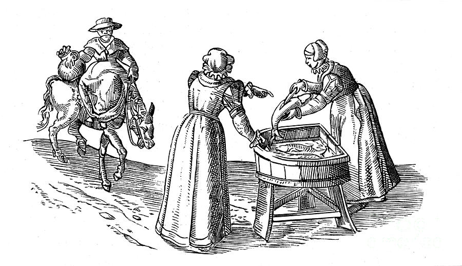 Fish Stall In A Market, 1572. Artist Drawing by Print Collector