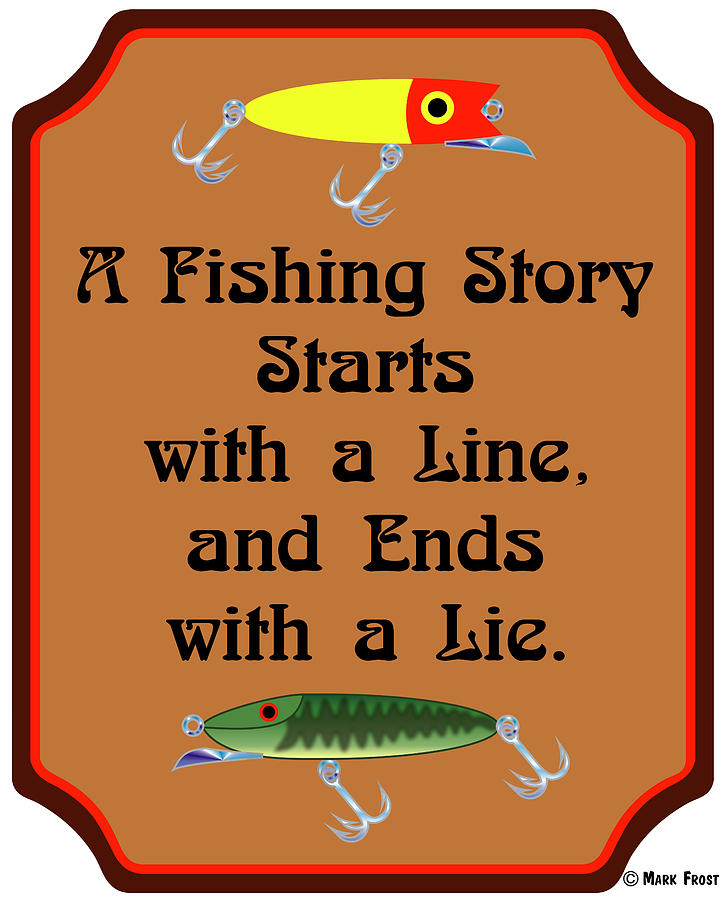 Fish Digital Art - Fish Story Line Lie by Mark Frost