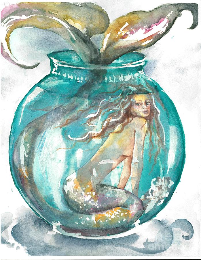 Fishbowl Painting by Norah Daily