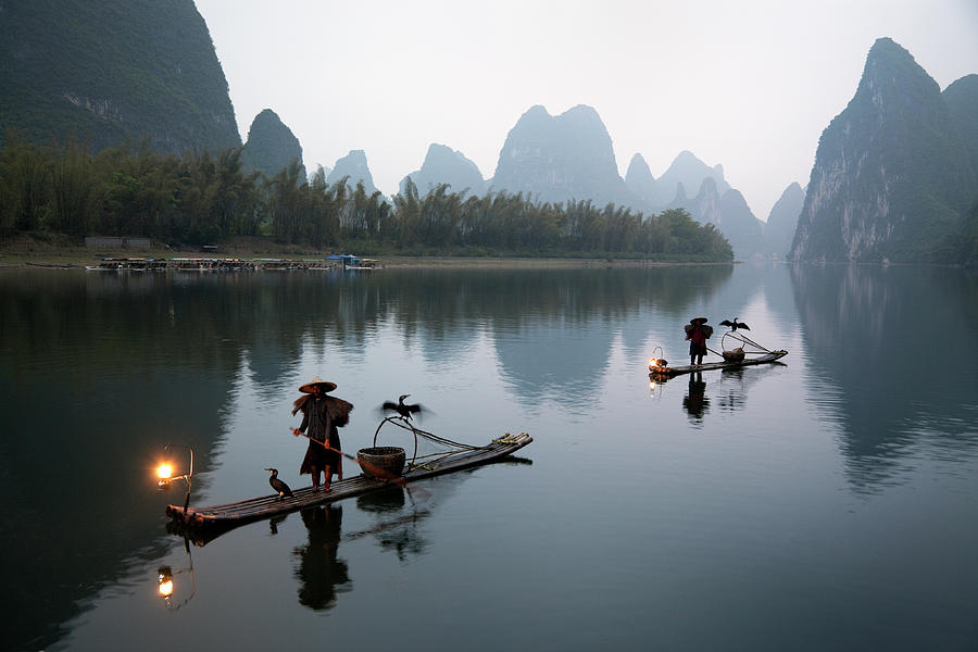 Fishemen In China Photograph by Kingwu