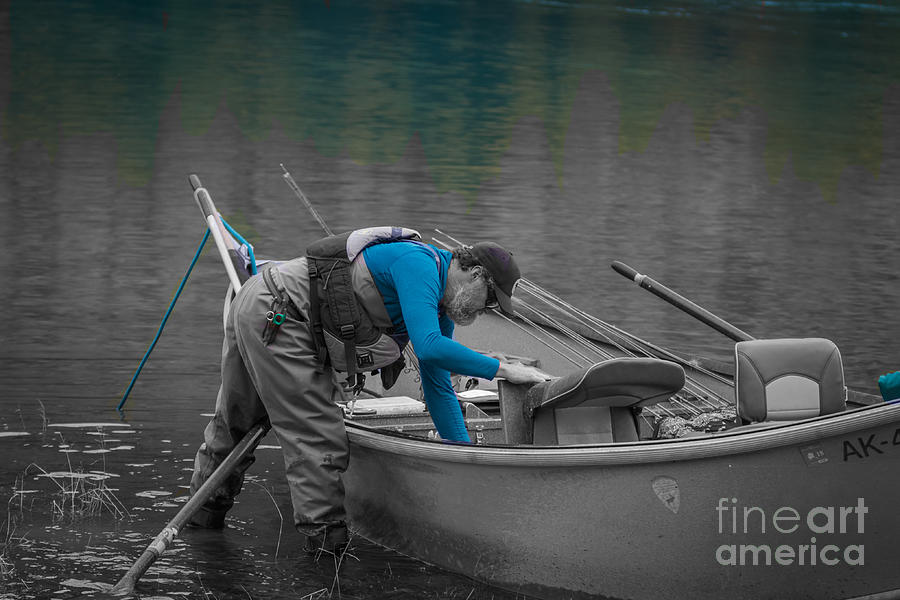 Fisherman Photograph - Fisherman at Kenai River by Eva Lechner