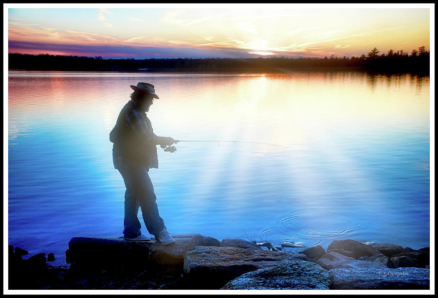 Fisherman at Sunset Photograph by A Macarthur Gurmankin