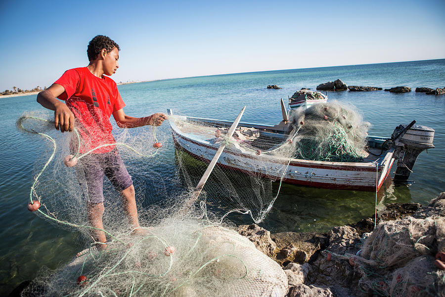 Fisherman, Djerba Tunisia Photograph by Tim E White