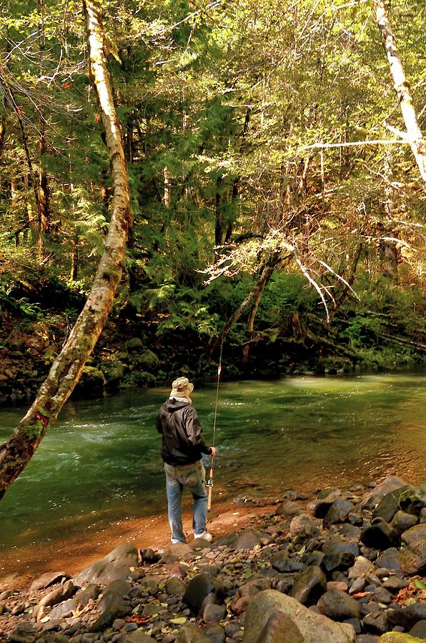 Fisherman - Elk Creek - Oregon Photograph by Jack Andreasen - Fine Art ...