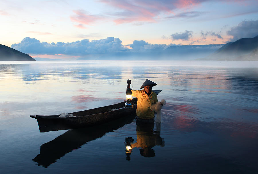 Boat Photograph - Fisherman by Hariadi Lius