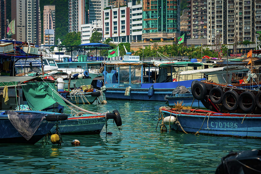 Fisherman Village Parking - Hong Kong China Photograph by Jon Berghoff ...